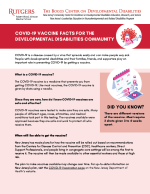 COVID-19 Vaccine Facts for the Developmental Disabilities Community-Cover
