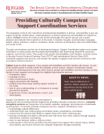 Cultural Comeptence resources for support coordinators cover