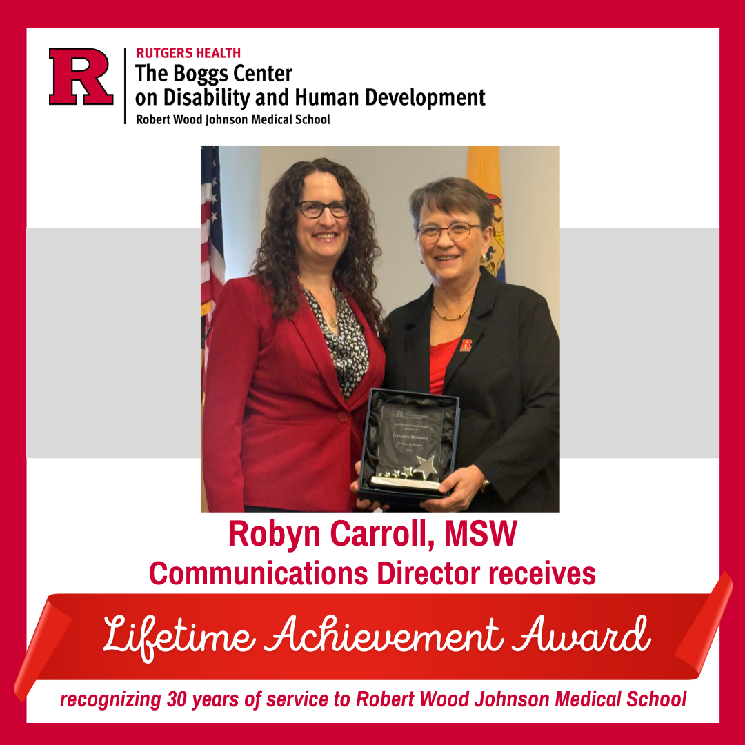 Robyn Carroll, MSW, Receives Lifetime Achievement Award from RWJMS