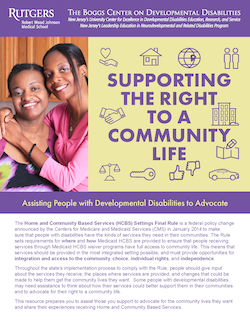 Supporting the Right to a Community Life Cover