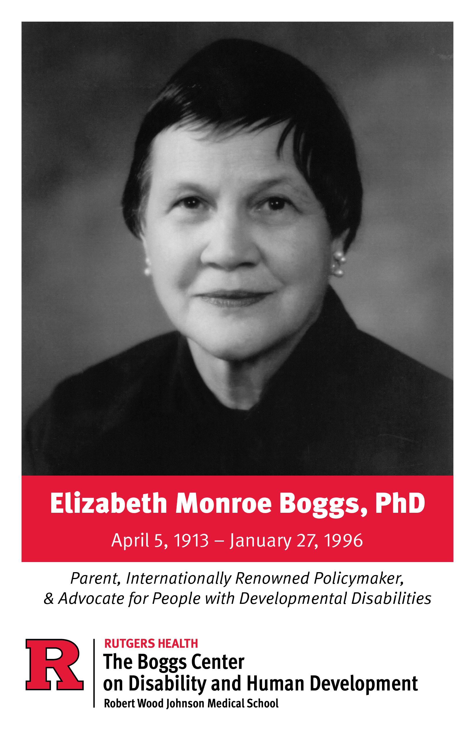 Elizabeth M. Boggs, PhD brochure publication cover