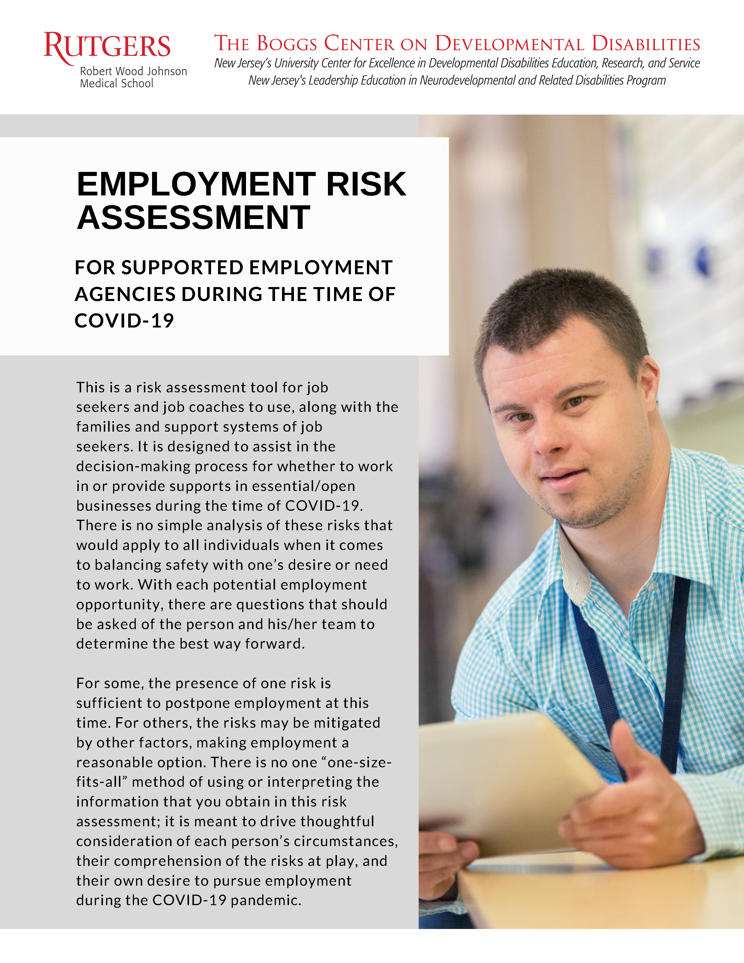 Employment Risk Assessment Publication Cover