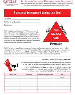Functional Employment Exploration Tool Publication Cover