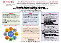 Poster thumbnail Measuring the Quality of Life of Individuals With Severe Disabilities by Jennifer Boyle